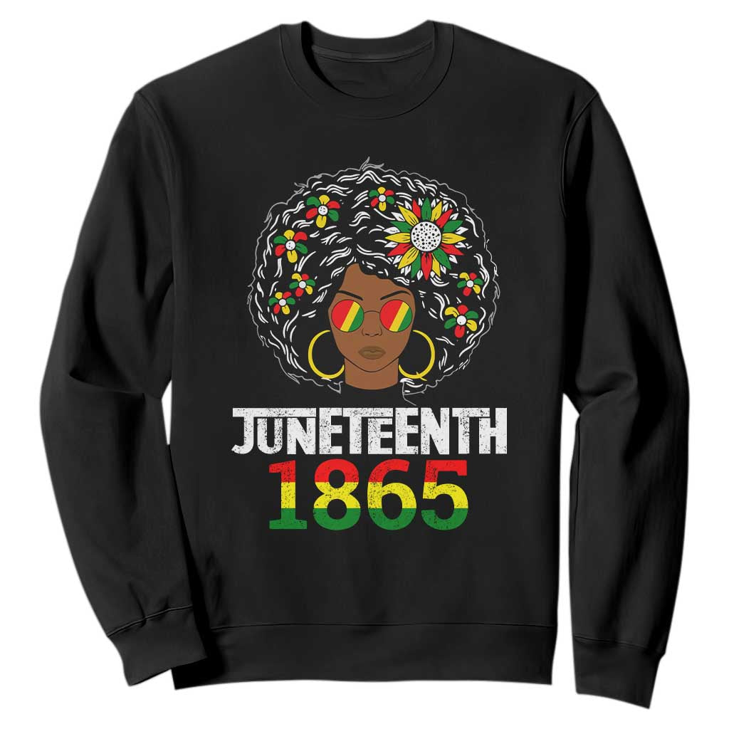 Afro Black Queen Juneteenth 1865 Sweatshirt