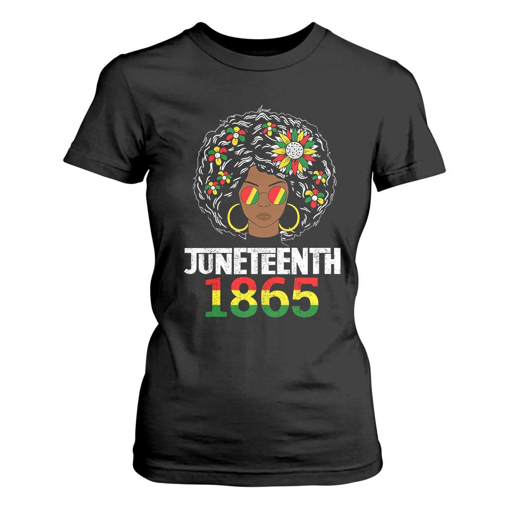 Afro Black Queen Juneteenth 1865 T Shirt For Women