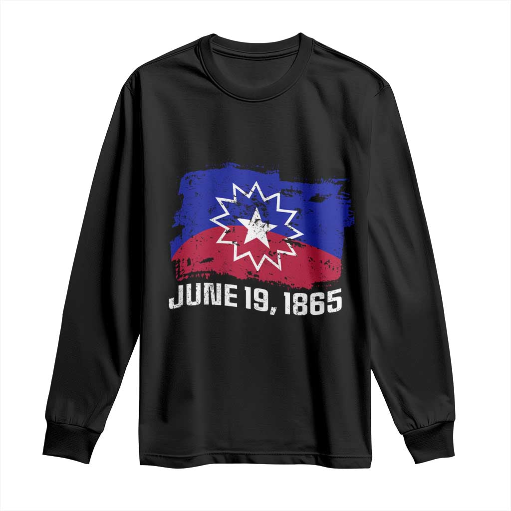 Juneteenth Flag 1865 Long Sleeve Shirt Black Freedom Black History