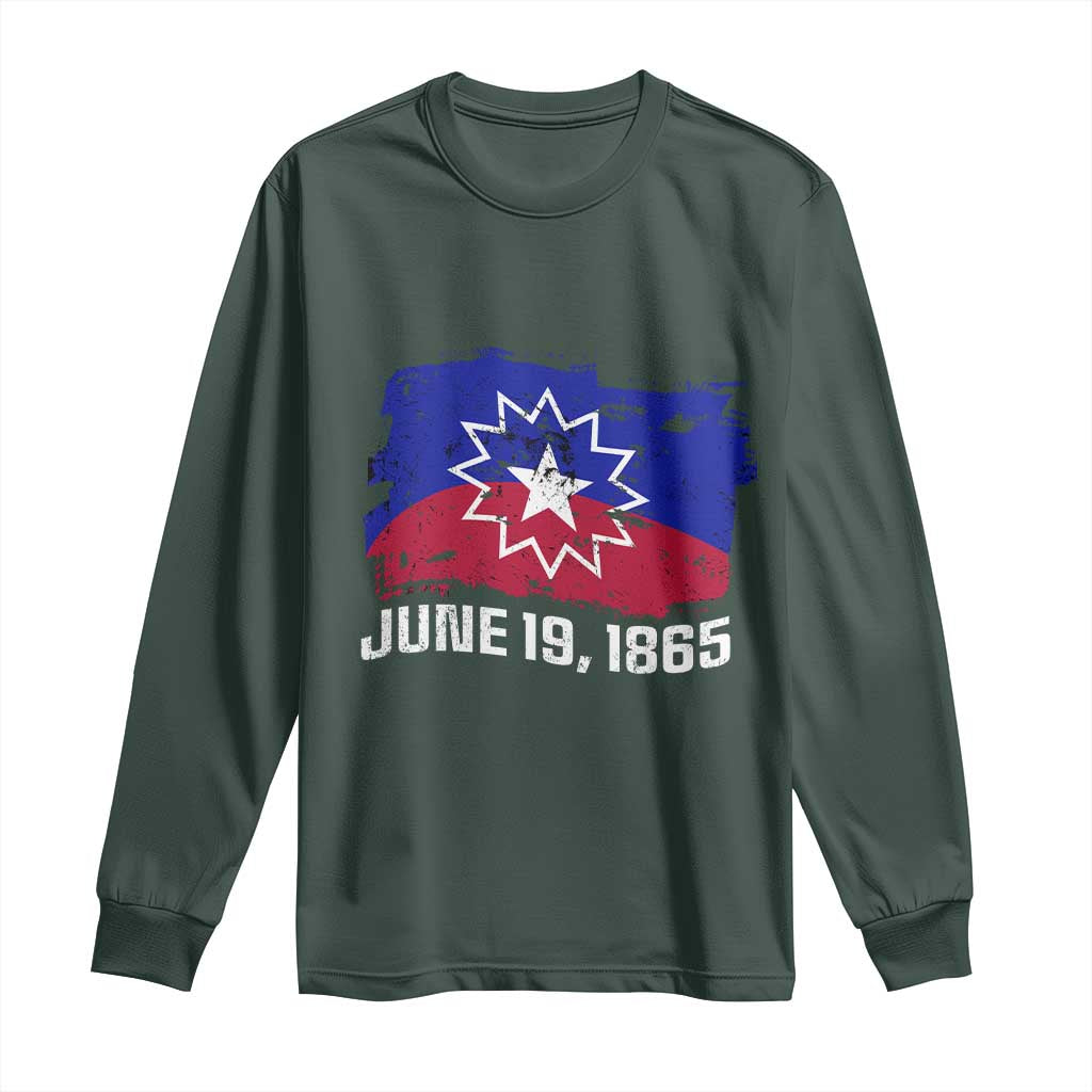 Juneteenth Flag 1865 Long Sleeve Shirt Black Freedom Black History