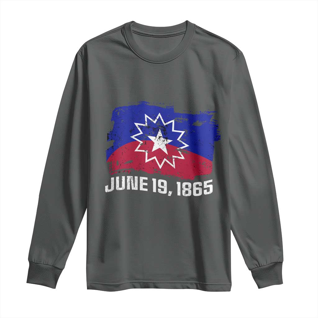 Juneteenth Flag 1865 Long Sleeve Shirt Black Freedom Black History