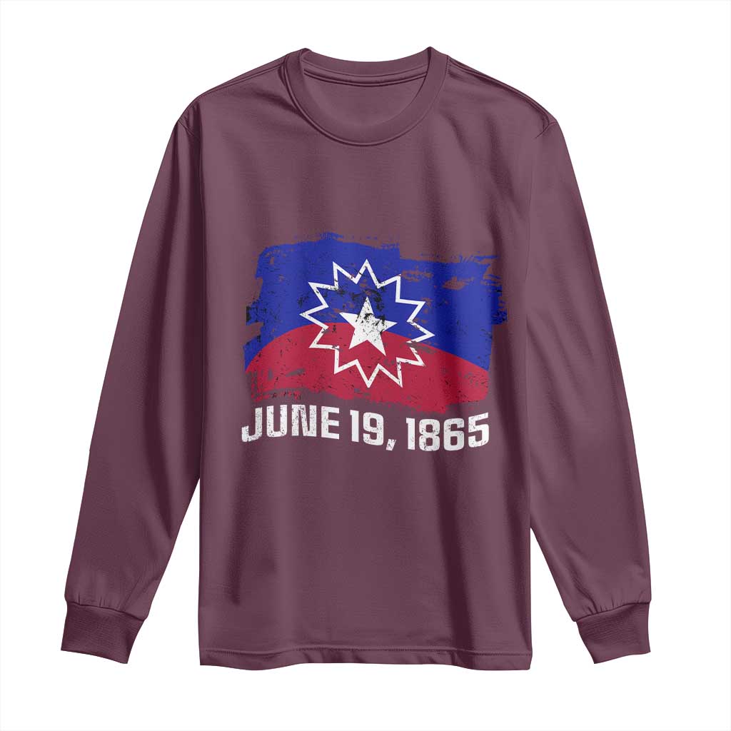 Juneteenth Flag 1865 Long Sleeve Shirt Black Freedom Black History