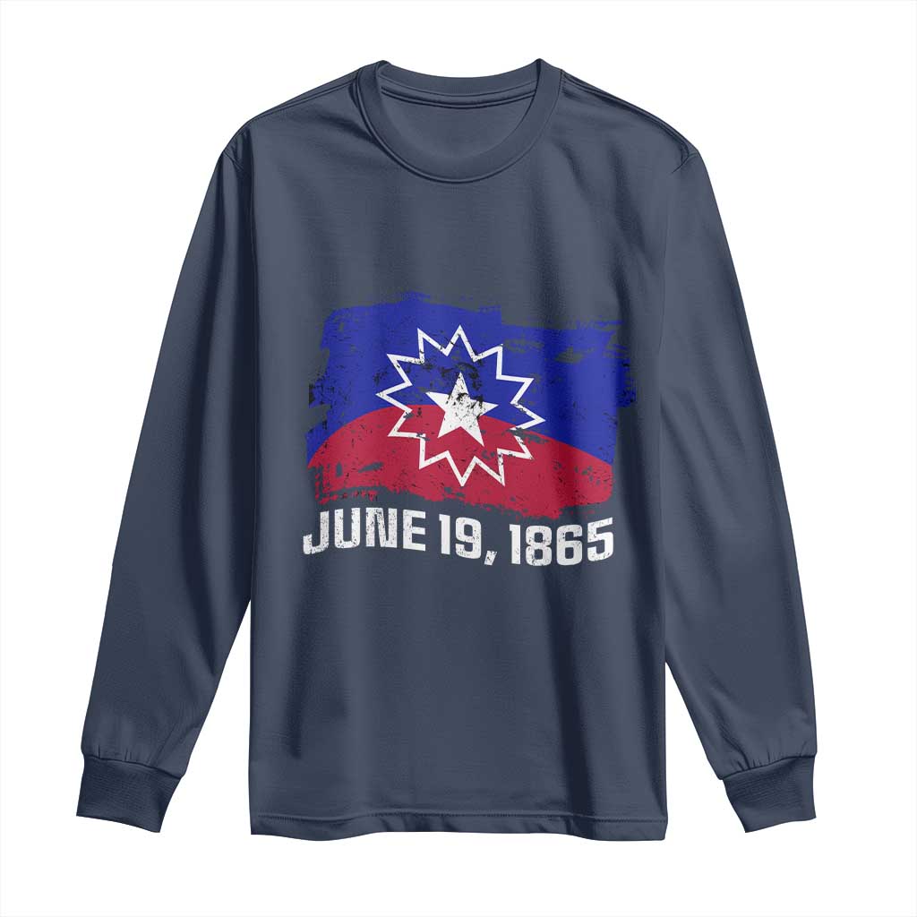 Juneteenth Flag 1865 Long Sleeve Shirt Black Freedom Black History