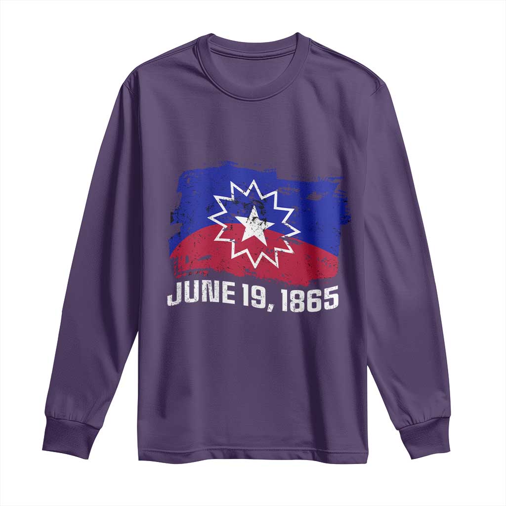 Juneteenth Flag 1865 Long Sleeve Shirt Black Freedom Black History