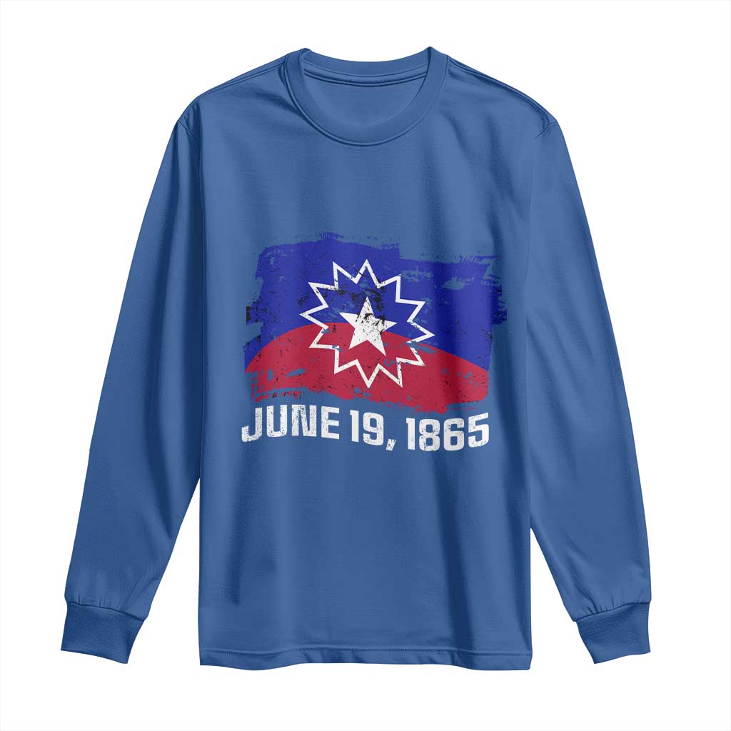 Juneteenth Flag 1865 Long Sleeve Shirt Black Freedom Black History