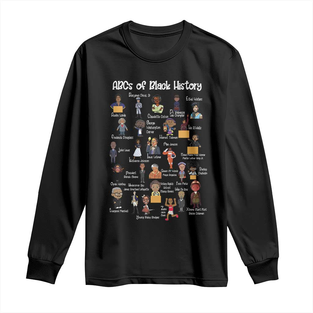 ABCs of Black History Pride Long Sleeve Shirt Juneteenth Black Freedom