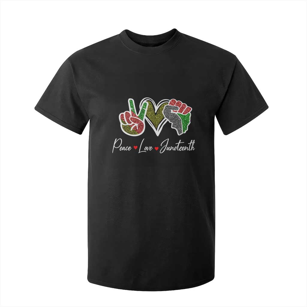 Peace Love Juneteenth T Shirt For Kid Black Freedom