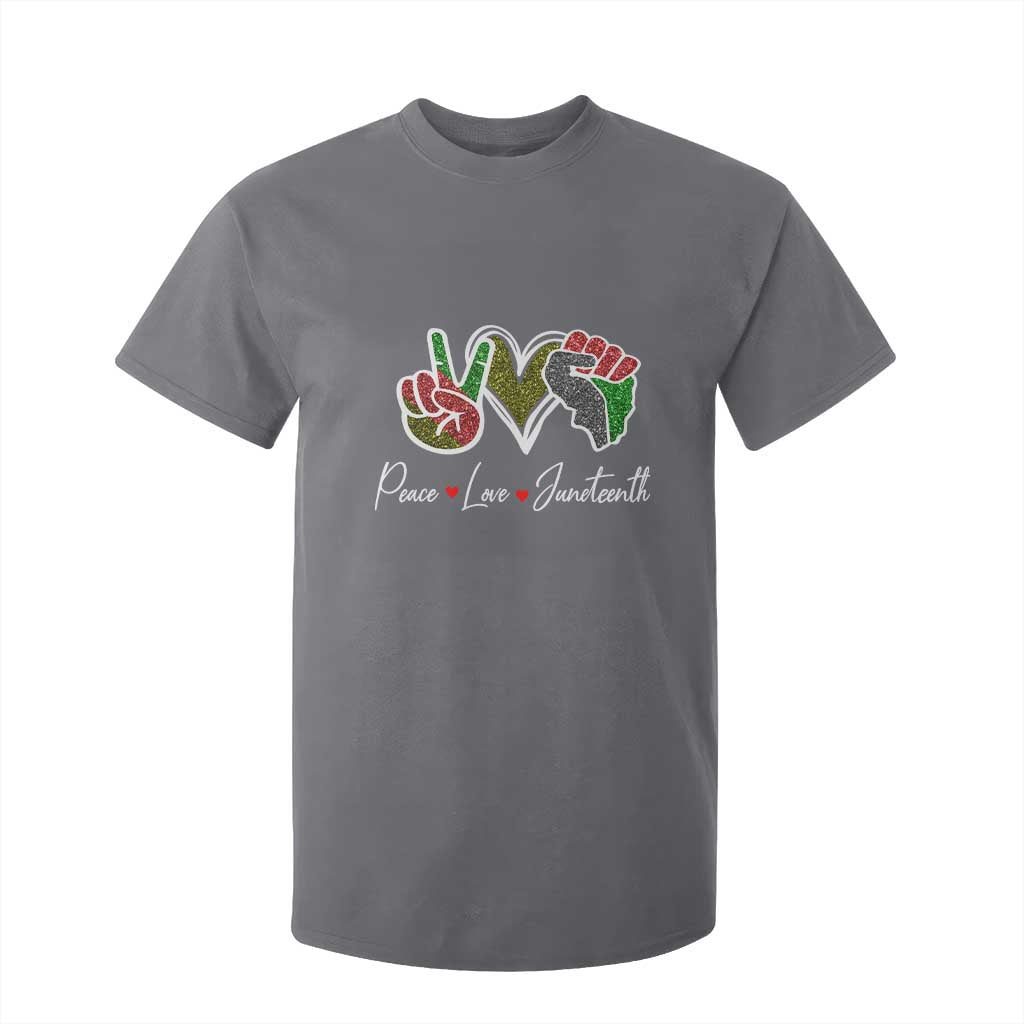 Peace Love Juneteenth T Shirt For Kid Black Freedom