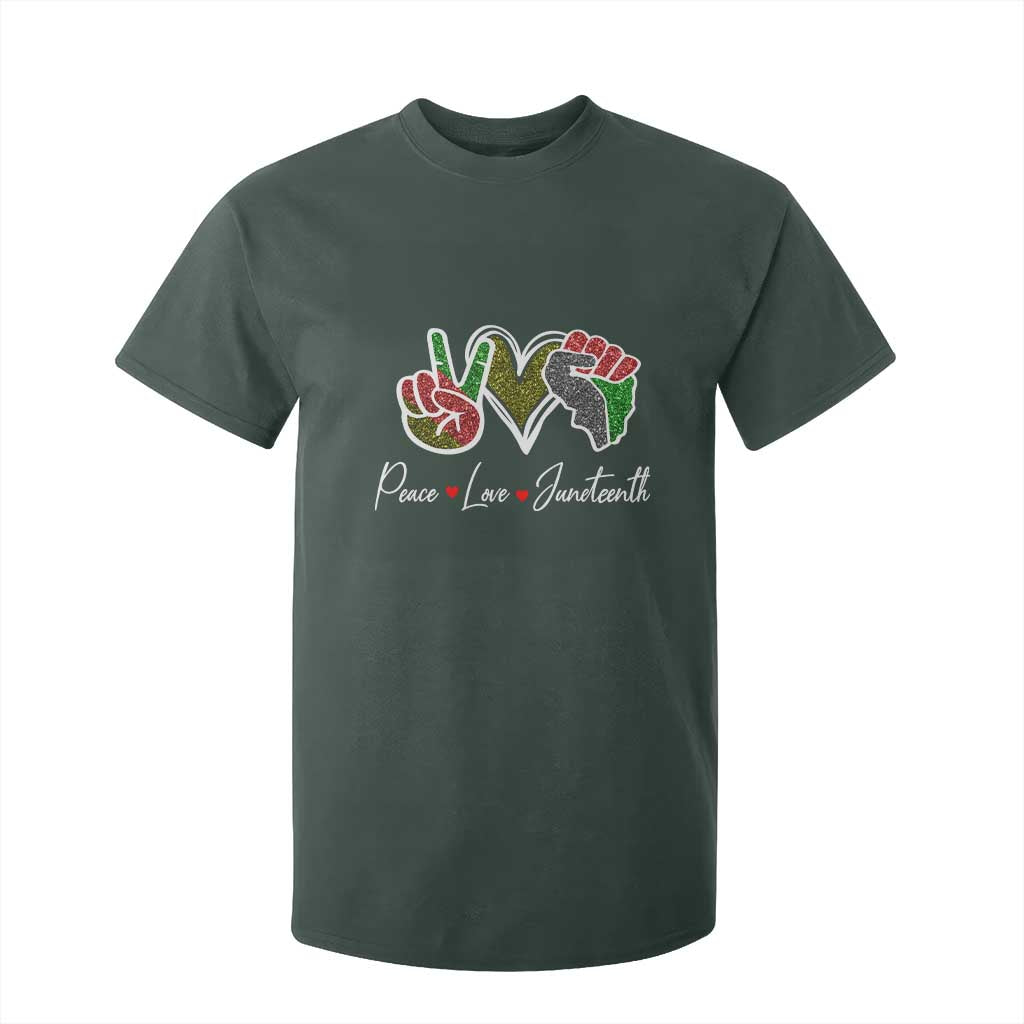 Peace Love Juneteenth T Shirt For Kid Black Freedom