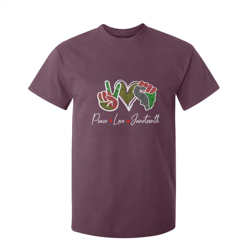Peace Love Juneteenth T Shirt For Kid Black Freedom