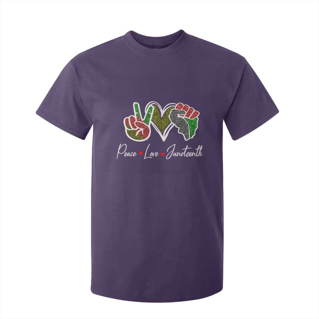 Peace Love Juneteenth T Shirt For Kid Black Freedom