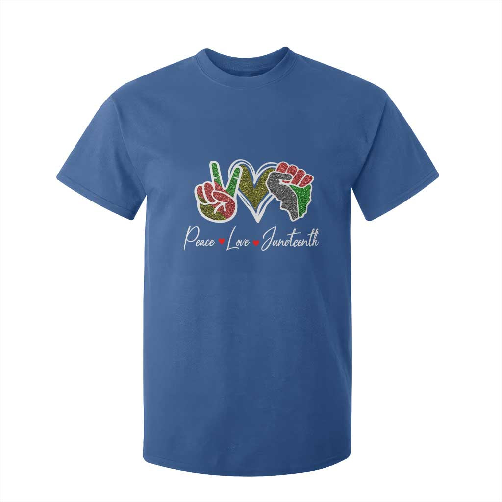 Peace Love Juneteenth T Shirt For Kid Black Freedom