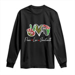 Peace Love Juneteenth Long Sleeve Shirt Black Freedom
