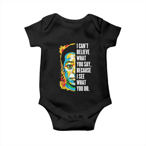 James Baldwin Graffiti Art Baby Onesie Juneteenth Black History Month