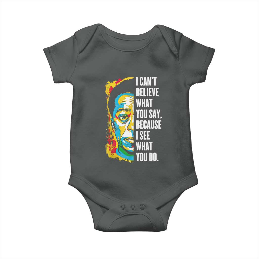 James Baldwin Graffiti Art Baby Onesie Juneteenth Black History Month