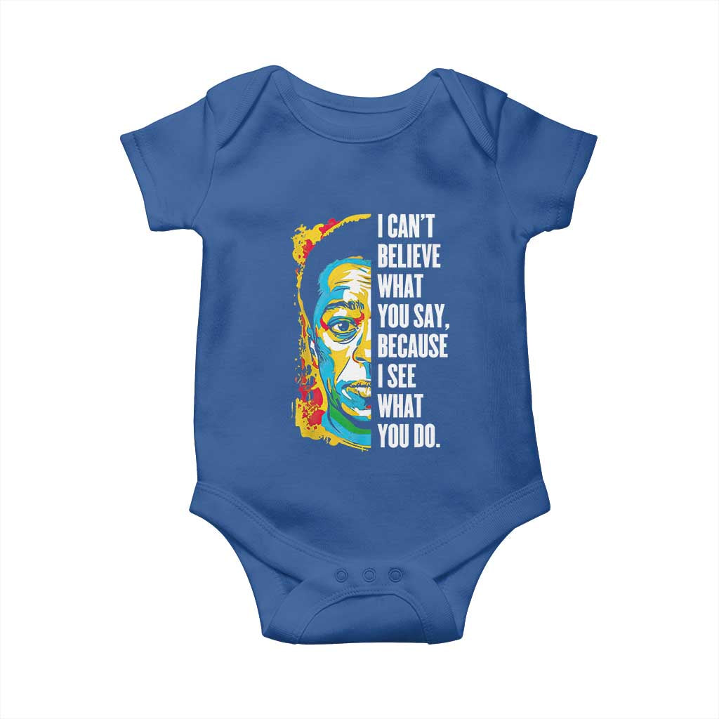 James Baldwin Graffiti Art Baby Onesie Juneteenth Black History Month