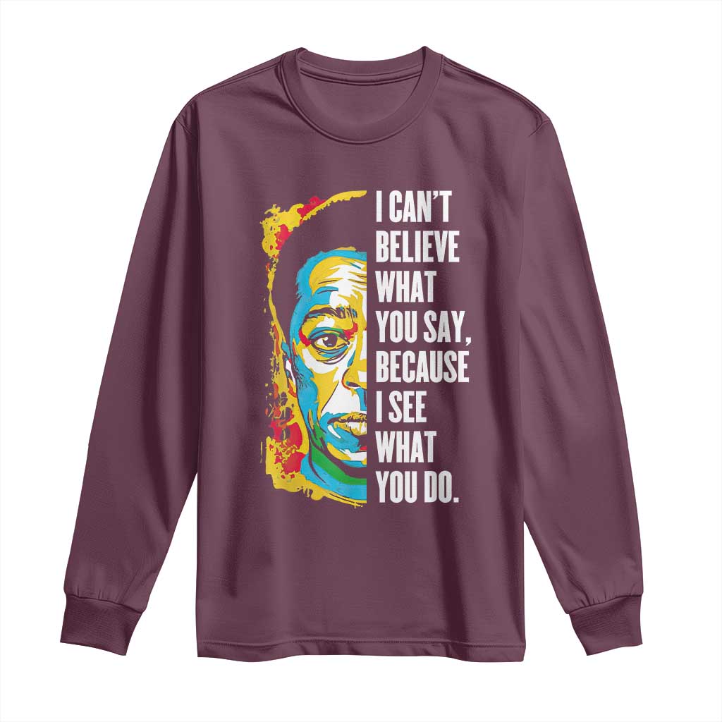 James Baldwin Graffiti Art Long Sleeve Shirt Juneteenth Black History Month