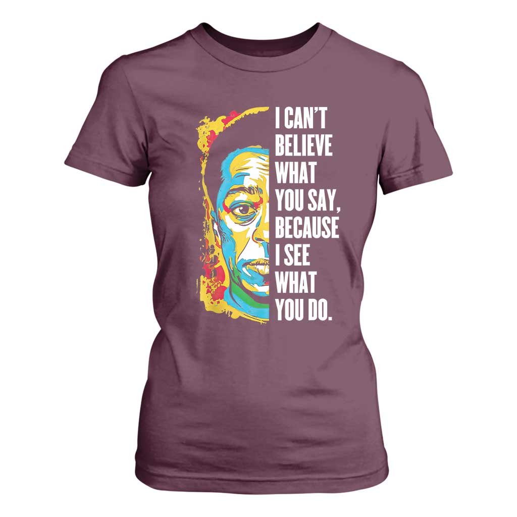 James Baldwin Graffiti Art T Shirt For Women Juneteenth Black History Month