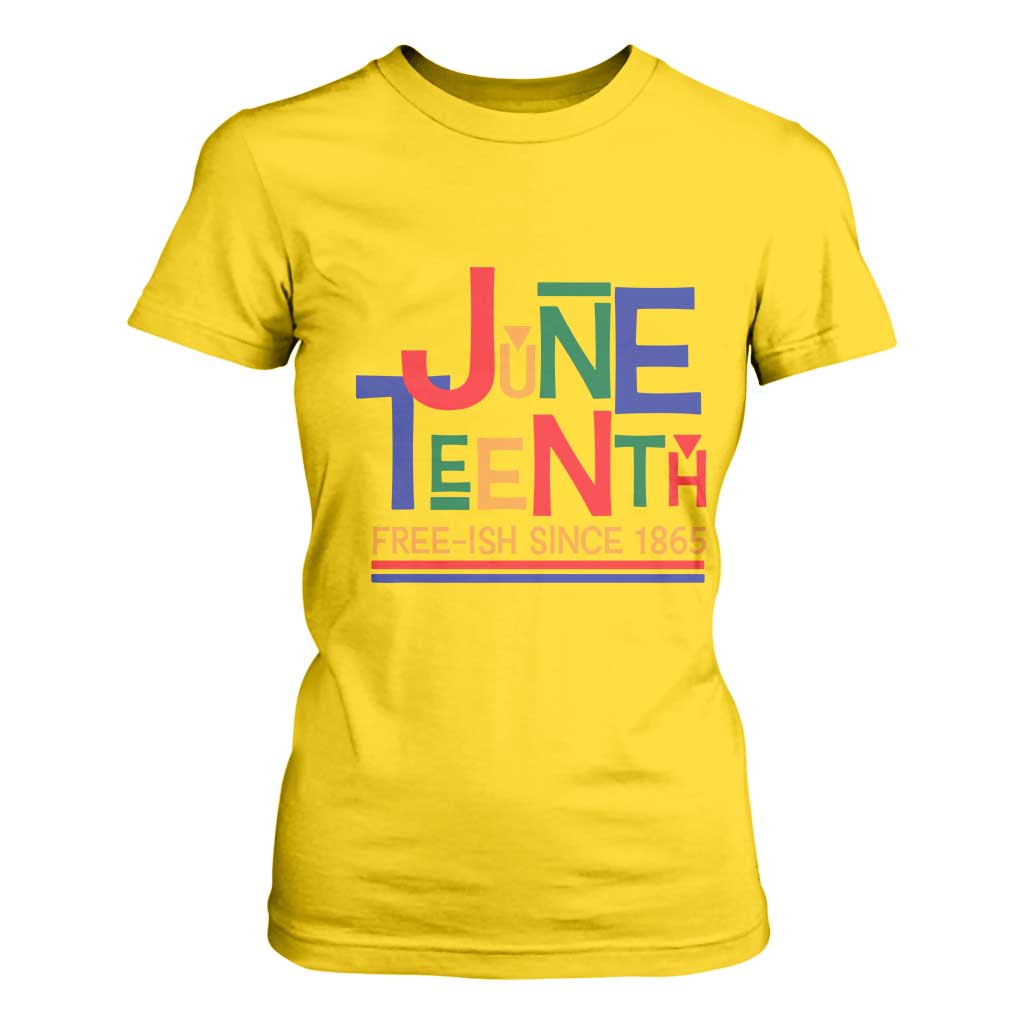 Free Ish T Shirt For Women Juneteenth Celebration Since 1865 Retro