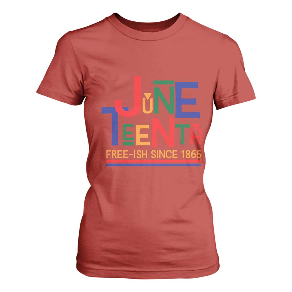 Free Ish T Shirt For Women Juneteenth Celebration Since 1865 Retro