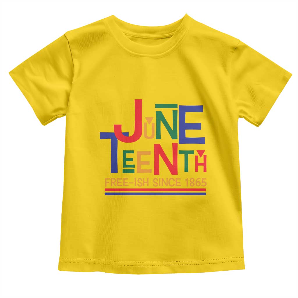 Free Ish Toddler T Shirt Juneteenth Celebration Since 1865 Retro