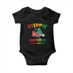 Stepping into Juneteenth 1865 Baby Onesie Like My Ancestors Sneakers
