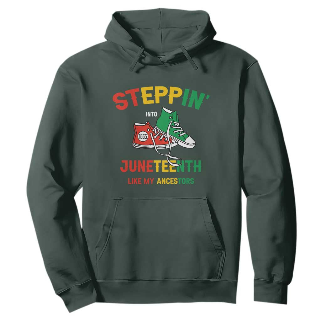 Stepping into Juneteenth 1865 Hoodie Like My Ancestors Sneakers