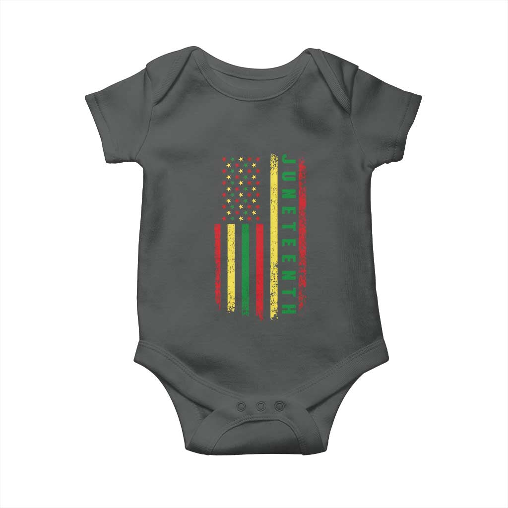 Juneteenth American Flag Baby Onesie Melanin Black Pride Pan African 1865