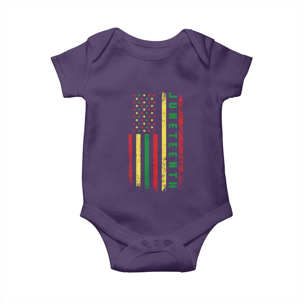 Juneteenth American Flag Baby Onesie Melanin Black Pride Pan African 1865