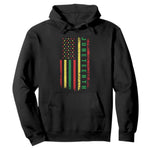 Juneteenth American Flag Hoodie Melanin Black Pride Pan African 1865