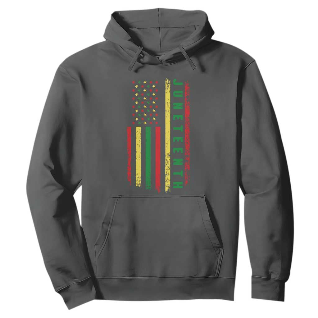 Juneteenth American Flag Hoodie Melanin Black Pride Pan African 1865