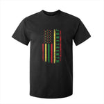 Juneteenth American Flag T Shirt For Kid Melanin Black Pride Pan African 1865