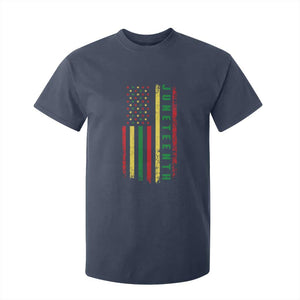 Juneteenth American Flag T Shirt For Kid Melanin Black Pride Pan African 1865