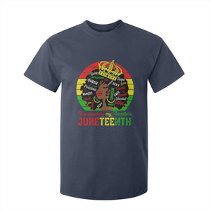 Black Women T Shirt For Kid Remembering My Ancestors Juneteenth Celebrate