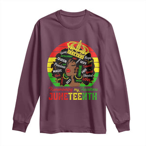 Black Women Long Sleeve Shirt Remembering My Ancestors Juneteenth Celebrate