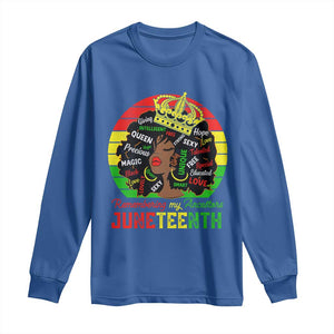 Black Women Long Sleeve Shirt Remembering My Ancestors Juneteenth Celebrate