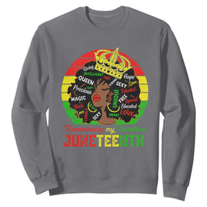 Black Women Sweatshirt Remembering My Ancestors Juneteenth Celebrate