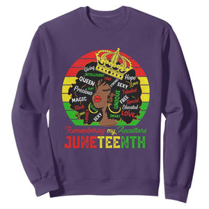 Black Women Sweatshirt Remembering My Ancestors Juneteenth Celebrate