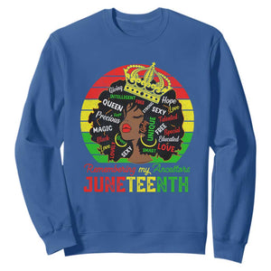 Black Women Sweatshirt Remembering My Ancestors Juneteenth Celebrate