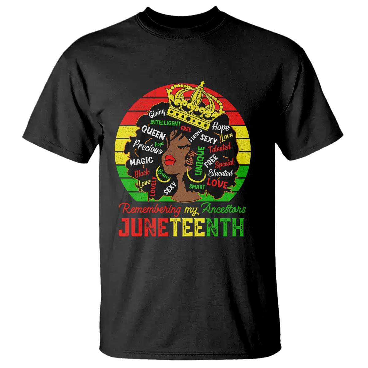 Black Women T Shirt Remembering My Ancestors Juneteenth Celebrate