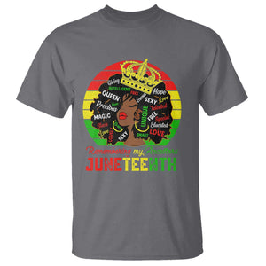 Black Women T Shirt Remembering My Ancestors Juneteenth Celebrate