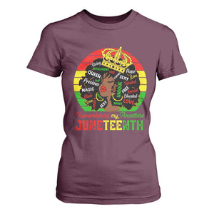 Black Women T Shirt For Women Remembering My Ancestors Juneteenth Celebrate