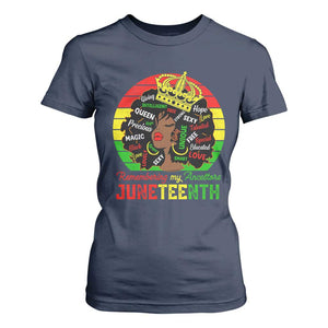 Black Women T Shirt For Women Remembering My Ancestors Juneteenth Celebrate