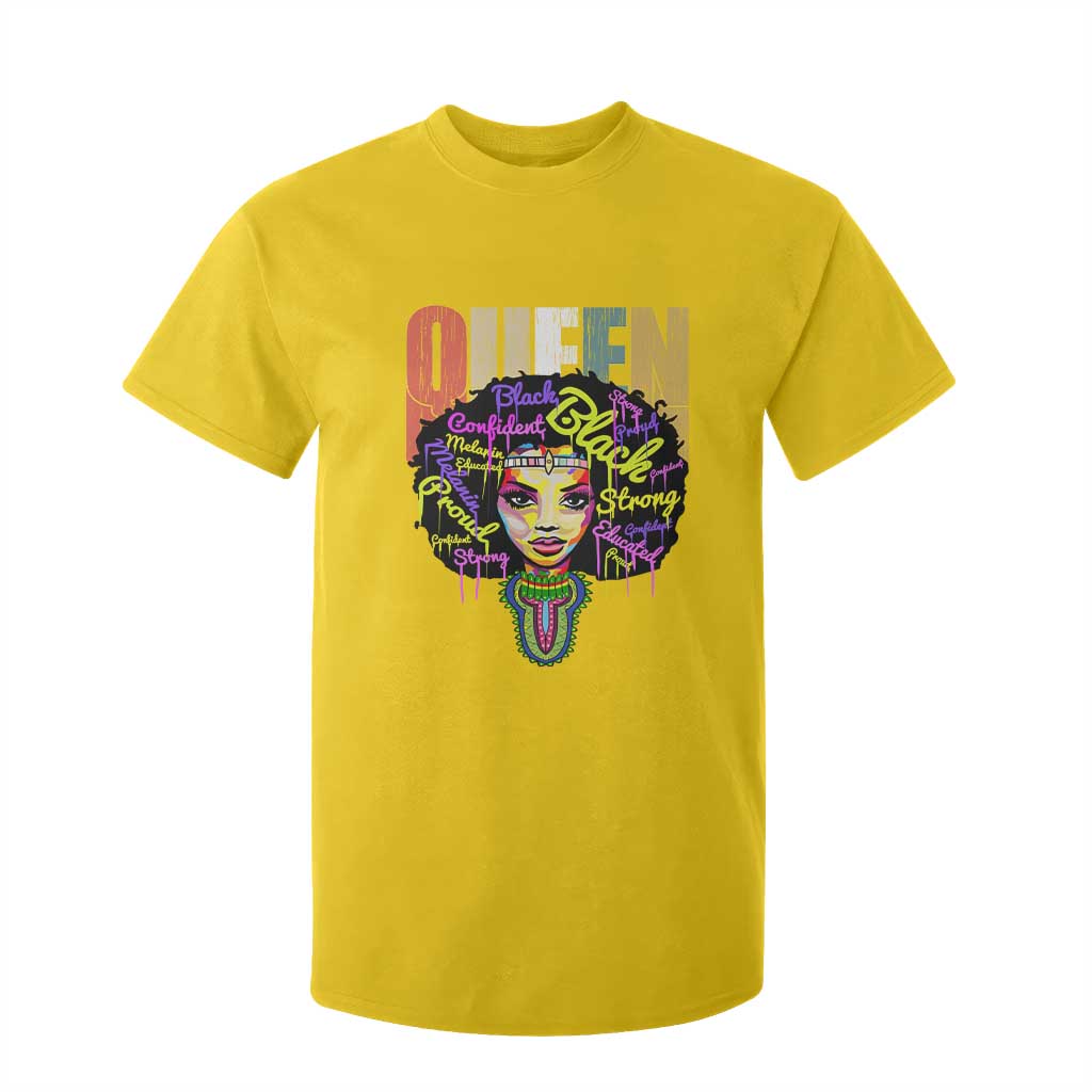 Black Queen T Shirt For Kid Proud Melanin Strong Educated Retro Vintage