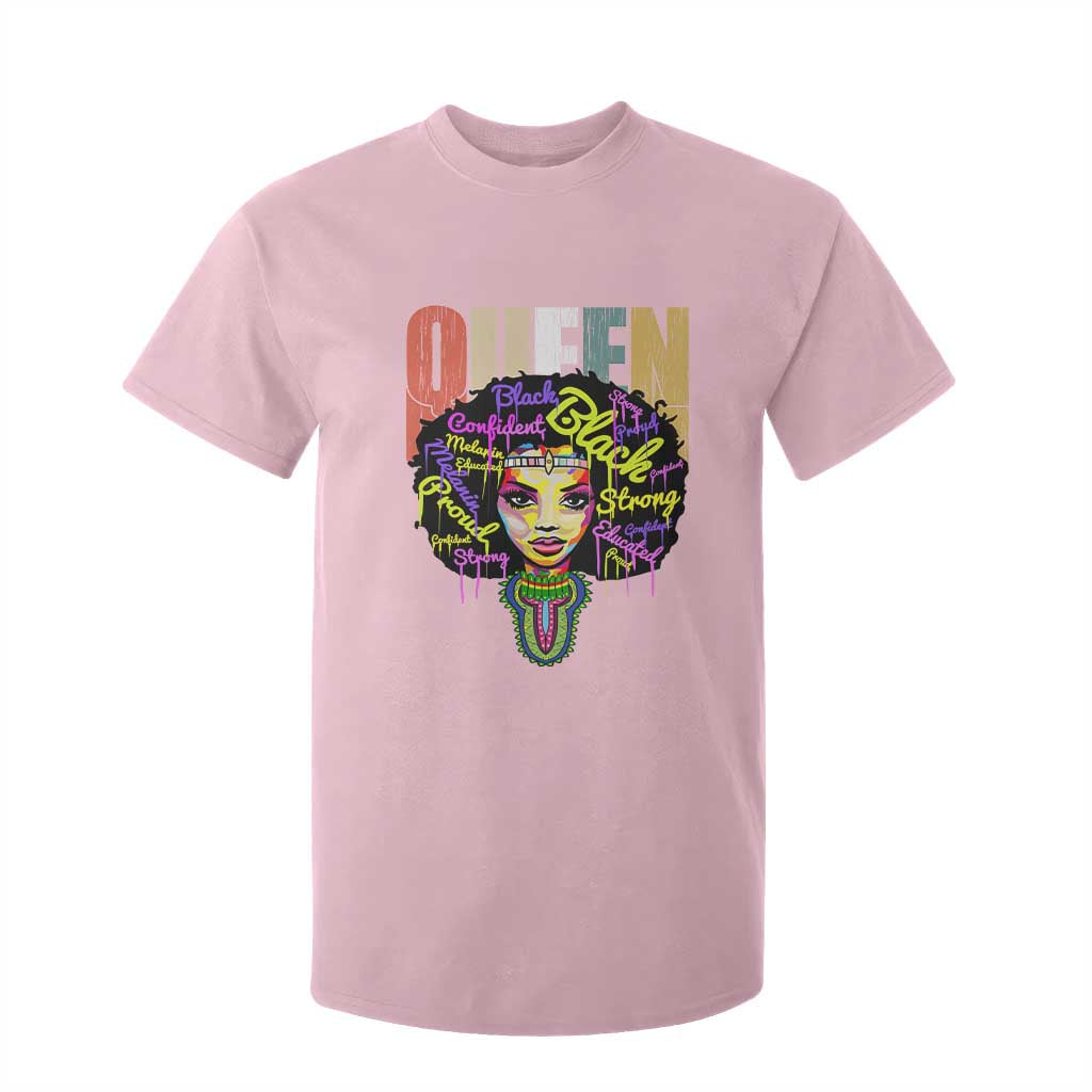 Black Queen T Shirt For Kid Proud Melanin Strong Educated Retro Vintage