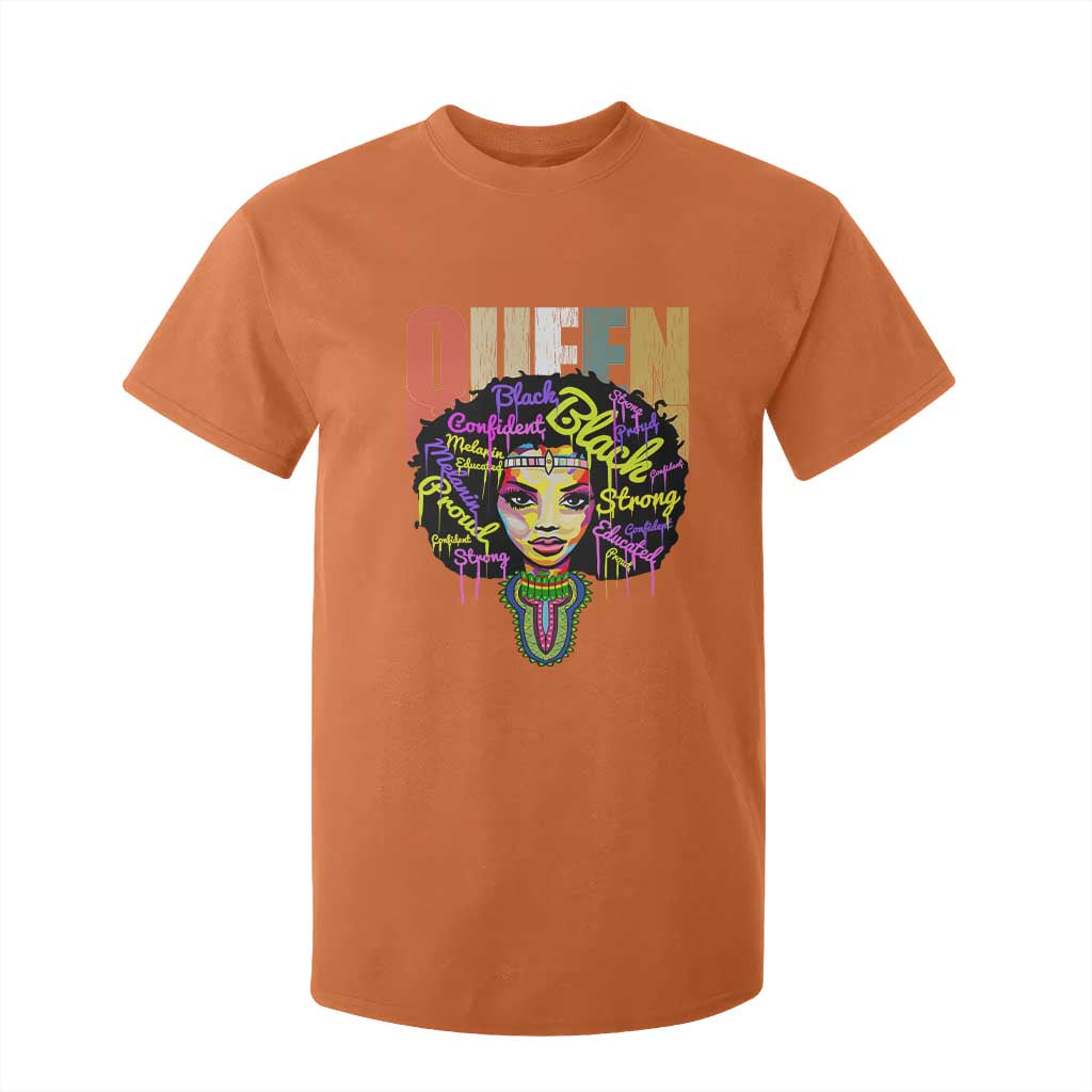 Black Queen T Shirt For Kid Proud Melanin Strong Educated Retro Vintage