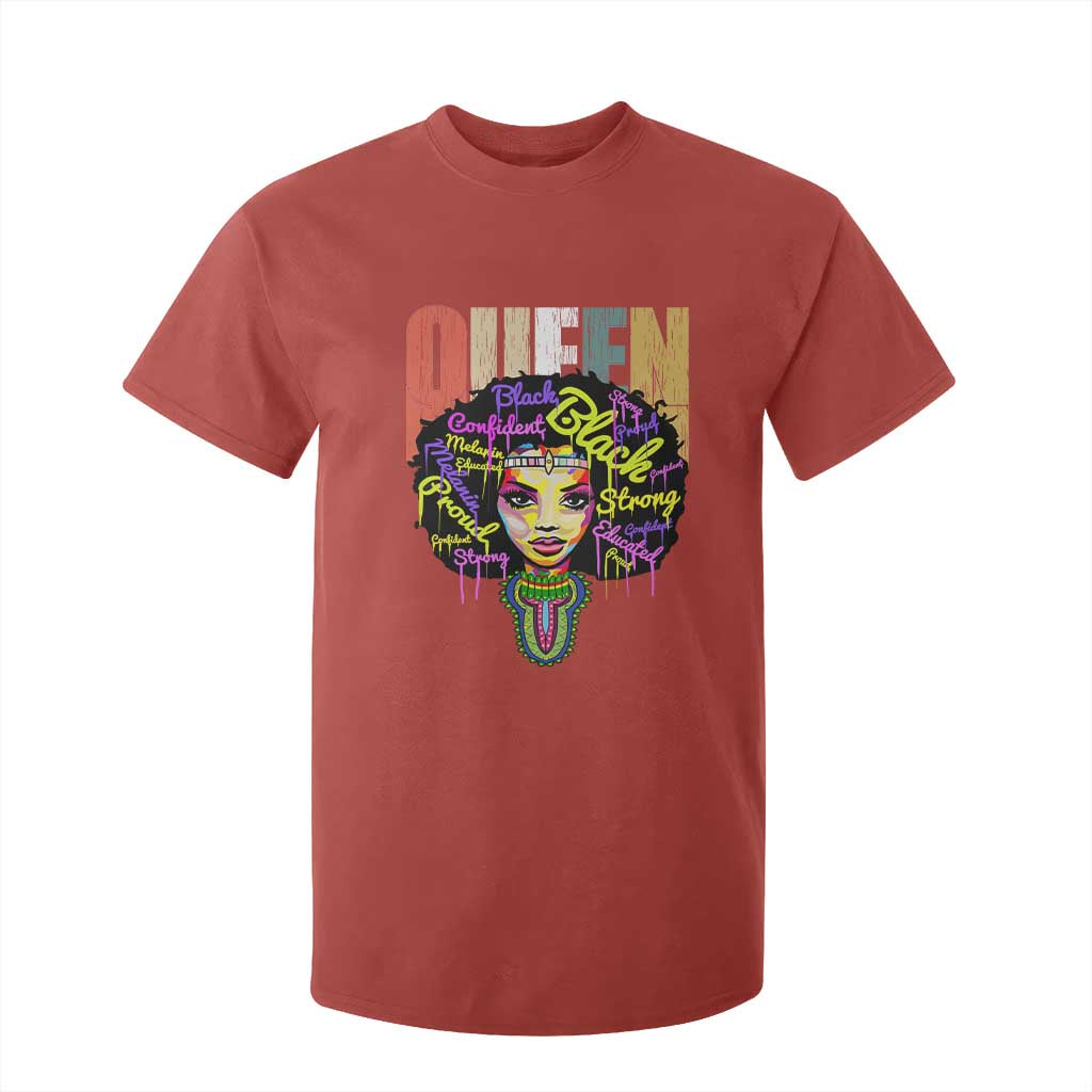 Black Queen T Shirt For Kid Proud Melanin Strong Educated Retro Vintage