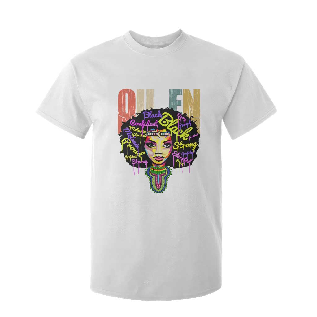 Black Queen T Shirt For Kid Proud Melanin Strong Educated Retro Vintage