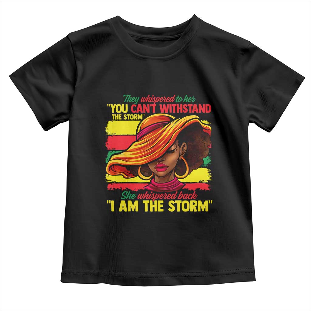 Proud Black African American Ladies Toddler T Shirt Black History Month