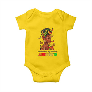 Black Women Baby Onesie Remembering My Ancestors Juneteenth Celebration